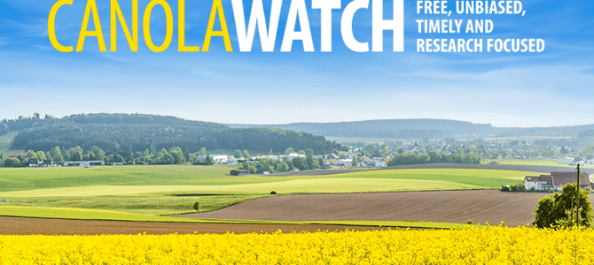Read Canola Watch: Free, unbiased, timely and research focused