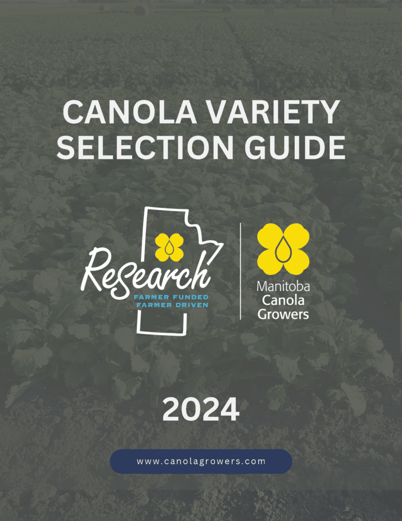 Cover page of Manitoba Canola Growers' 2024 Canola Variety Selection Guide booklet